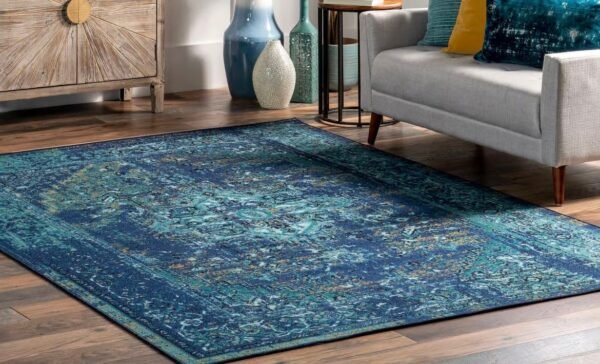 Wool Kashan Persian Rug - Image 3