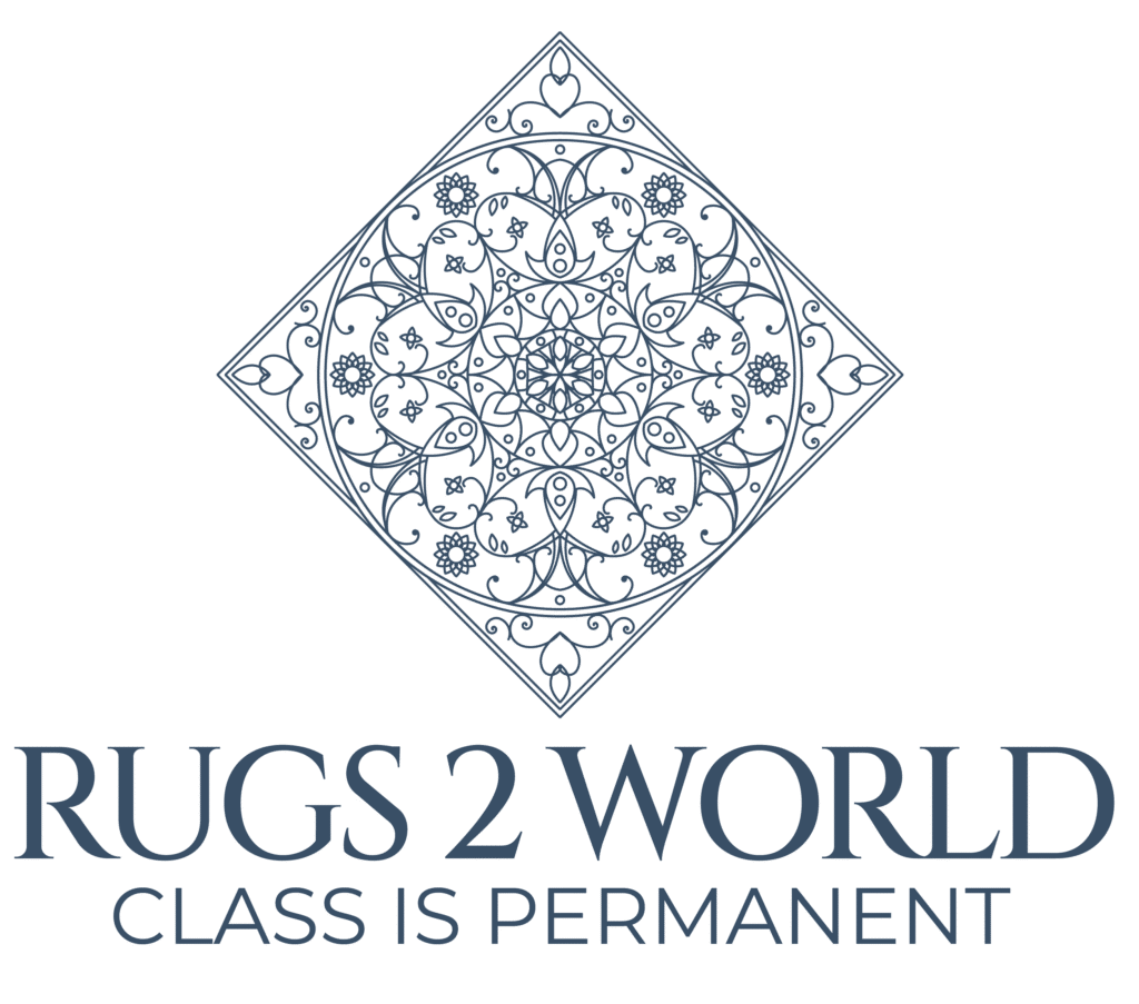 Rugs 2 World authentic Persian rugs brand logo